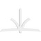 Ekena Millwork Davenport Architectural Grade PVC Gable Bracket, 108"W x 63"H x 4"D x 6"F, 14/12 Pitch GBP108X63X0406DAV00 - alternate 3